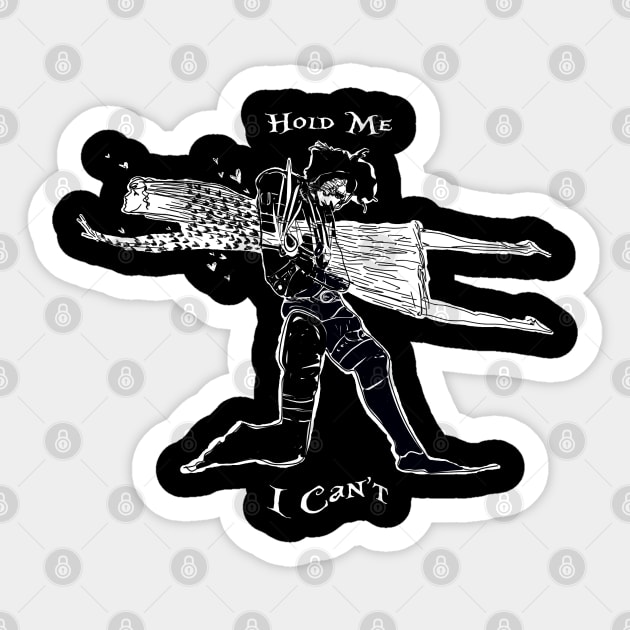 Hold Me, I Can't Sticker by Scribble Creatures